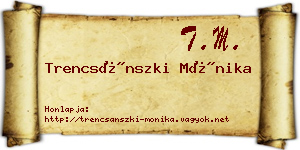Trencsánszki Mónika névjegykártya