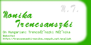 monika trencsanszki business card